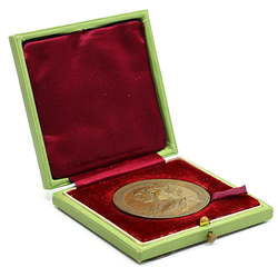Bronzová svatební medaile Fr. Salvator a Marie Valerie 1890, 43 mm. - původní etue