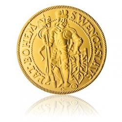 Replika dukátu se sv. Václavem Ferdinanda I. a Matyáše II. (Au.986 / 3,49g.)