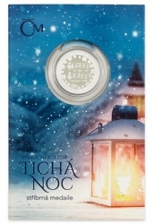 Stříbrná medaile Vánoční koleda - Tichá noc proof