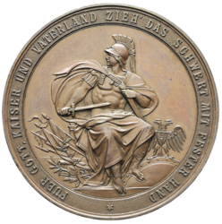 Bronzová medaile 50. výročí vlády Františka Josefa I. 1898, 50 mm.