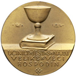 Bronzová medaile Na paměť 150.výročí tolerančního patentu 1781 - 1931 - 40 mm. etue