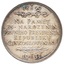 Stříbrná medaile k 85. narozeninám T.G.Masaryka 1935 - 32 mm. 