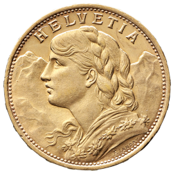 20 Frank 1922 B Helvetia Vreneli