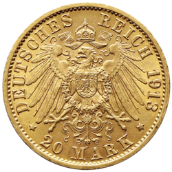 Německo - 20 Mark 1913 A - Wilhelm II.