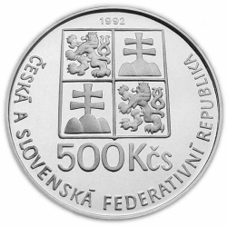 500 Kčs Pětisté výročí narození Jana Amose Komenského - 1992