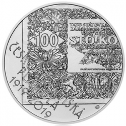 2019 - 500 kč, 100. výročí - Zahájení vydávání československých platidel B.K
