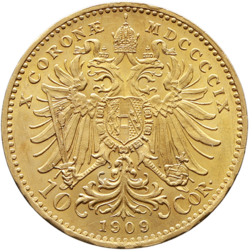 10 koruna 1909 - Marschall