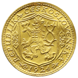 Svatováclavský 1. Dukát 1924