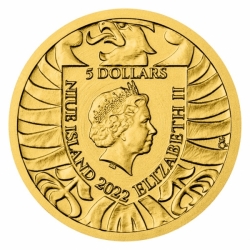 Zlatá 1/25 Oz. investiční mince Český lev 2022 (1,24 g./Zlato 999/1000)
