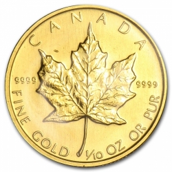 Maple Leaf 1986 1/10 Oz. (3,12 g./Zlato 999/1000)