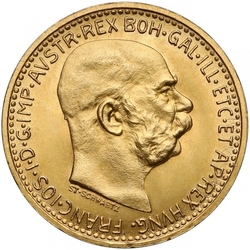 10 koruna 1912 (3,38 g./Zlato 900/1000)