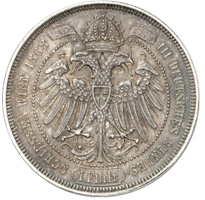 Spolkový tolar - pamětní na III. spolkové střelby ve Vídni 1868