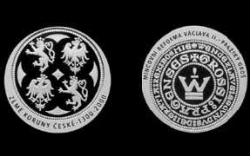 Stříbrná medaile vydaná k 700 výročí ražby pražských grošů