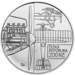 2019 - 200 kč, 100. výročí - Sestrojení prvního letadla české výroby Bohemia B-5 B.K