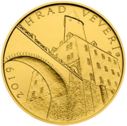 2019 - 5000 kč. Hrad Veveří B.K (15,55 g./Zlato 999,9/1000) 