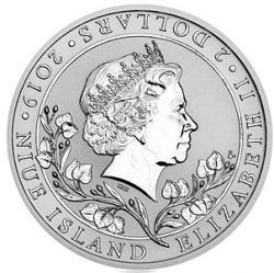 Stříbrná uncová investiční mince Český lev 2019, číslovaná, PROOF (31,1 g./Stříbro 999/1000)