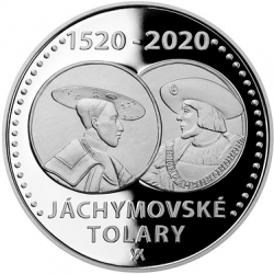 2020 - 200 kč, 500. výročí - Zahájení ražby jáchymovských tolarů PROOF (bez certifikátu)