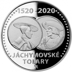 2020 - 200 kč, 500. výročí - Zahájení ražby jáchymovských tolarů PROOF