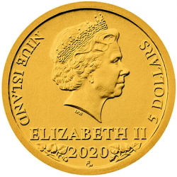 Zlatá 1/25 Oz. investiční mince Český lev 2020, číslovaná (1,24 g./Zlato 999/1000)