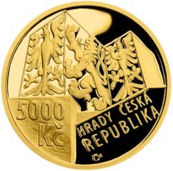 2020 - 5000 kč. Hrad Buchlov PROOF (15,55 g./Zlato 999,9/1000) 