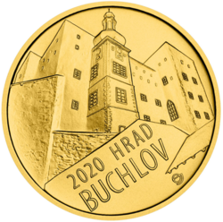 2020 - 5000 kč. Hrad Buchlov B.K (15,55 g./Zlato 999,9/1000) 