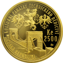 Řetězový most ve Stádlci 2008 PROOF (7,78 g./Zlato 999,9/1000)