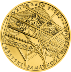 Zlata mince Cheb B.K, 5000 Kč.