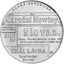Karel Havlíček Borovský B.K, 200 Kč.