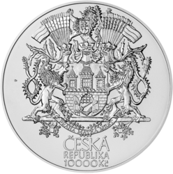 Mimořádná stříbrná mince Založení Velké Prahy - Matovaná varianta