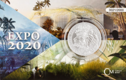 Stříbrná uncová investiční mince Český lev 2021 EXPO 2021 číslovaná (31,1 g./Stříbro 999/1000)
