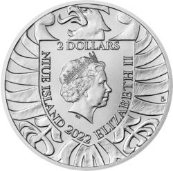 Stříbrná uncová investiční mince Český lev 2022 číslovaná (31,1 g./Stříbro 999/1000)