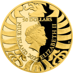Zlatá uncová investiční mince Český lev 2022 číslovaná PROOF VÝROČÍ (31,1 g./Zlato 999/1000) - kopie
