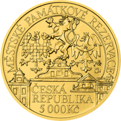 Zlata mince Litoměřice B.K, 5000 Kč.