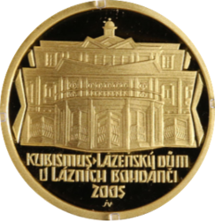 Lázeňský dům v Lázních Bohdanči 2005 PROOF (6,22 g./Zlato 999,9/1000)