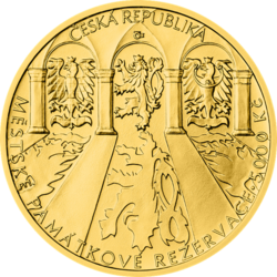 Zlata mince Kroměříž B.K, 5000 Kč.