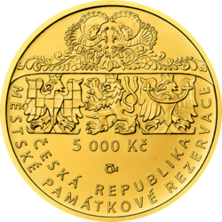 Zlata mince Štramberk B.K, 5000 Kč.