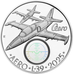 Cvičný letoun Aero L-39 Albatros PROOF, 500 Kč.