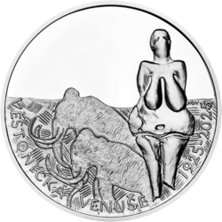 Nález plastiky ženy v Dolních Věstonicích, tzv. Věstonické Venuše PROOF, 200 Kč.