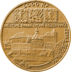 Zlata mince Jindřichův Hradec 2026 B.K, 5000 Kč. 