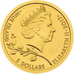 Zlatá 1/25 Oz. investiční mince Český lev 2017, číslovaná (1,24 g./Zlato 999/1000)