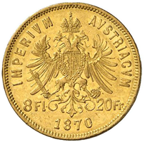 8 zlatník / 20 frank 