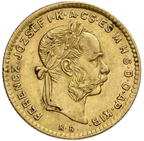 4 zlatník / 10 frank 1882 KB