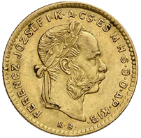 4 zlatník / 10 frank 1880 KB