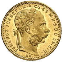 8 zlatník / 20 frank 1882 KB