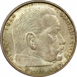 2 Reichsmark 1936 G (Říšská 2 marka) 