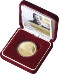 Číslovaná zlatá půluncová pamětní medaile "Václav Havel" PROOF 
