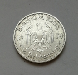2 Reichsmark 1934 A (Říšská 2 marka) kd34a01