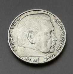 5 Reichsmark 1936 E (Říšská 5 marka) 5MH
