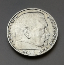 5 Reichsmark 1936 D (Říšská 5 marka) h36d01