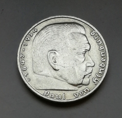 5 Reichsmark 1936 D (Říšská 5 marka) hs36d01